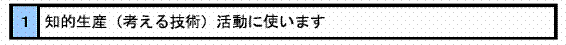 知的生産（考える技術）活動に使います